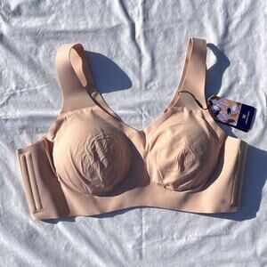 Honeylove V Neck Comfort Bra Plus 2X Blush Pink Wire Free